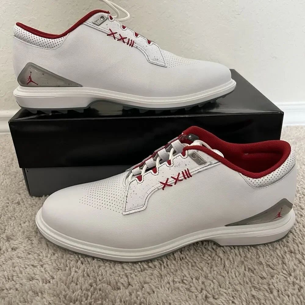 Jordan Nike Air ADG 5 White Fire Red Metallic Men's FQ7874-101 Size 11.5 New